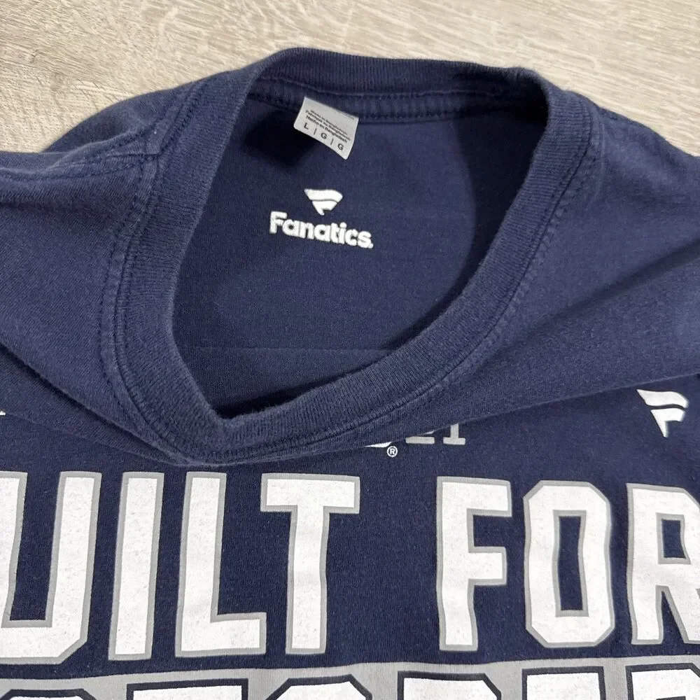 New York Yankees Shirt 2021 Built For October Fanatics Men's Blue Large Tee